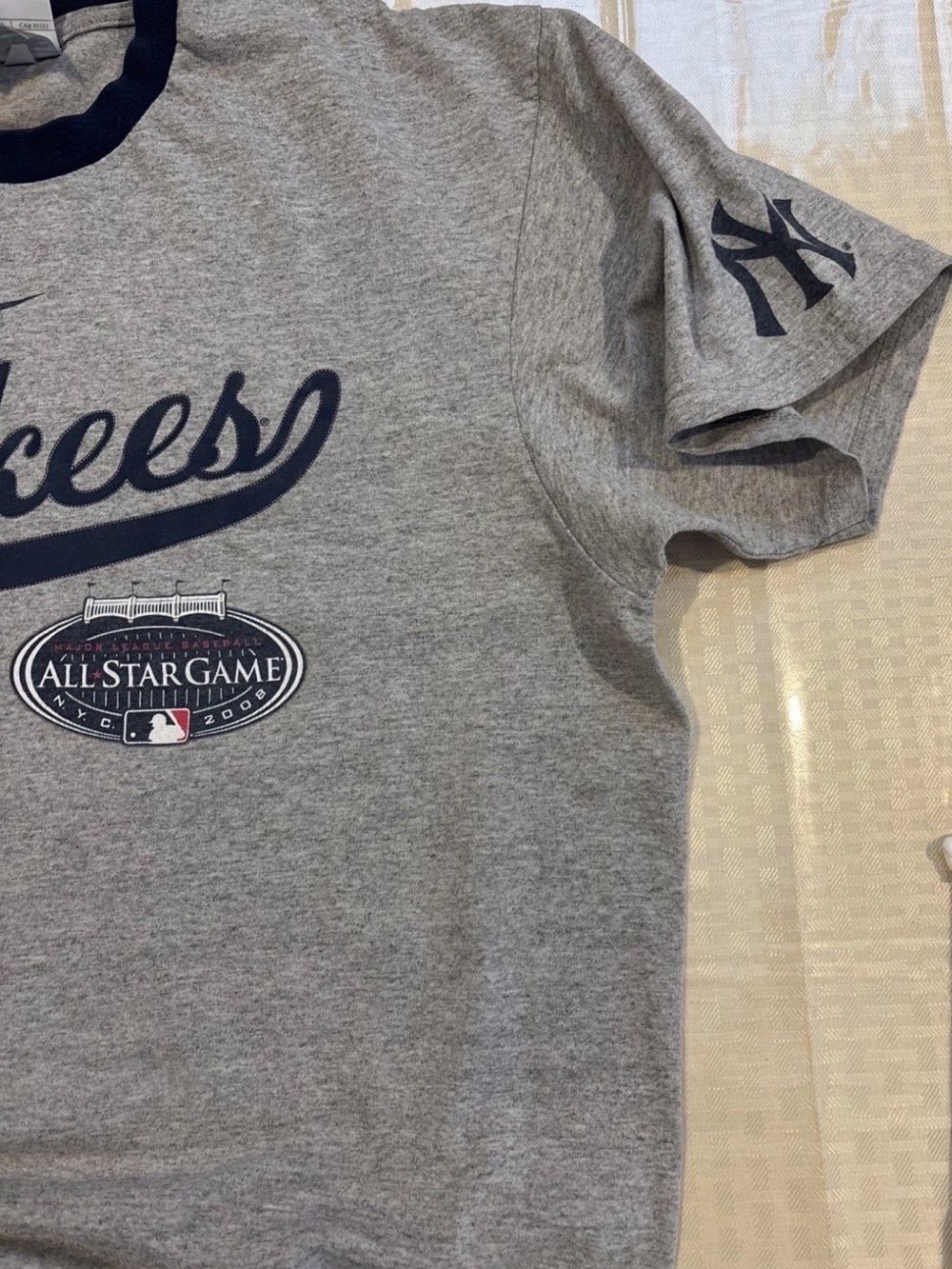 Vintage New York Yankees Center Swoosh T-Shirt Large All Star Game 2008 MLB Y2K - Picture 4 of 10